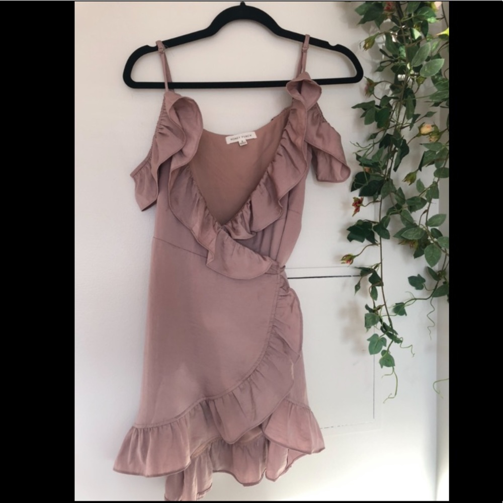 Honey Punch Pink Ruffle Dress Size Small